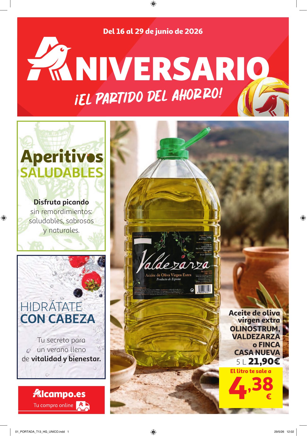Portada Folleto Alcampo · Aniversario