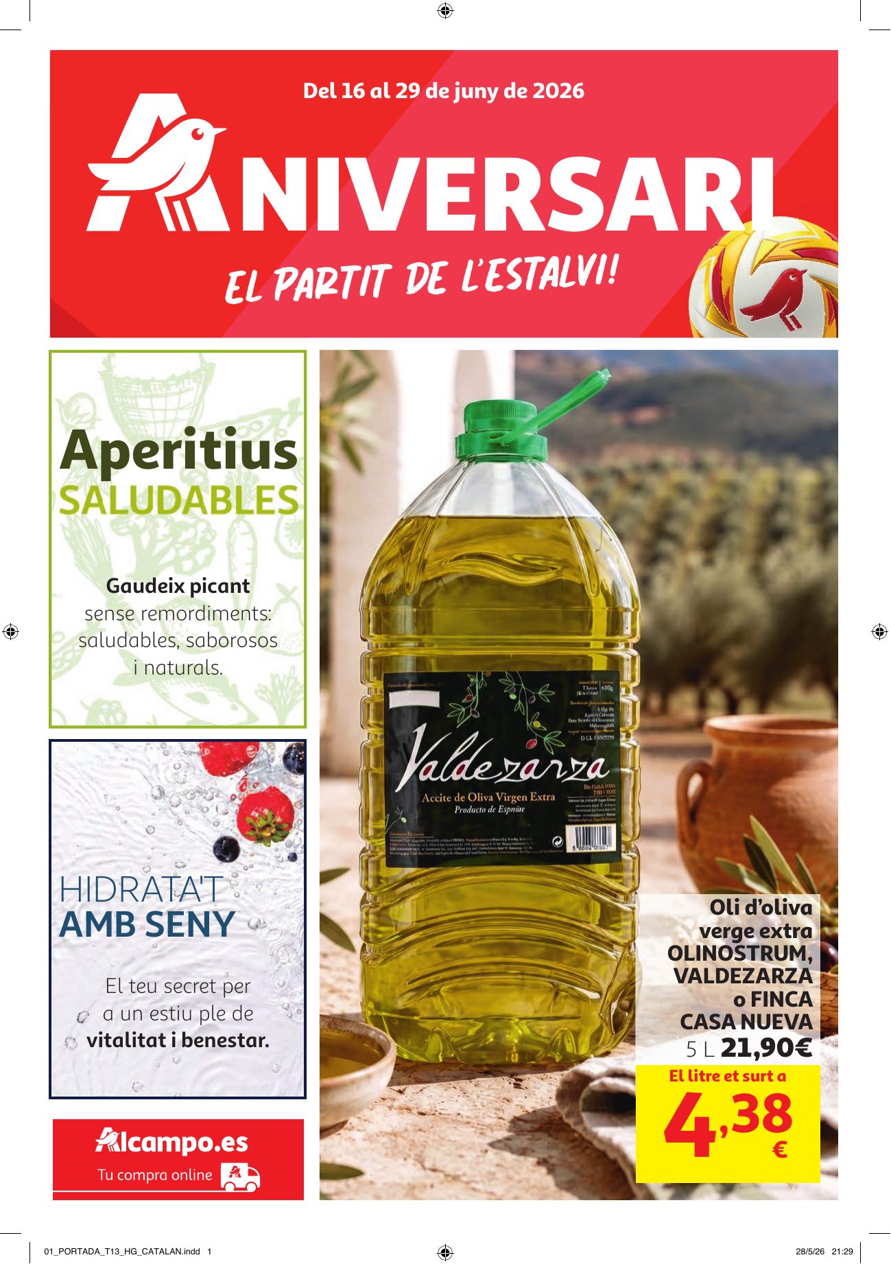 Portada Folleto Alcampo · Catalan Aniversario