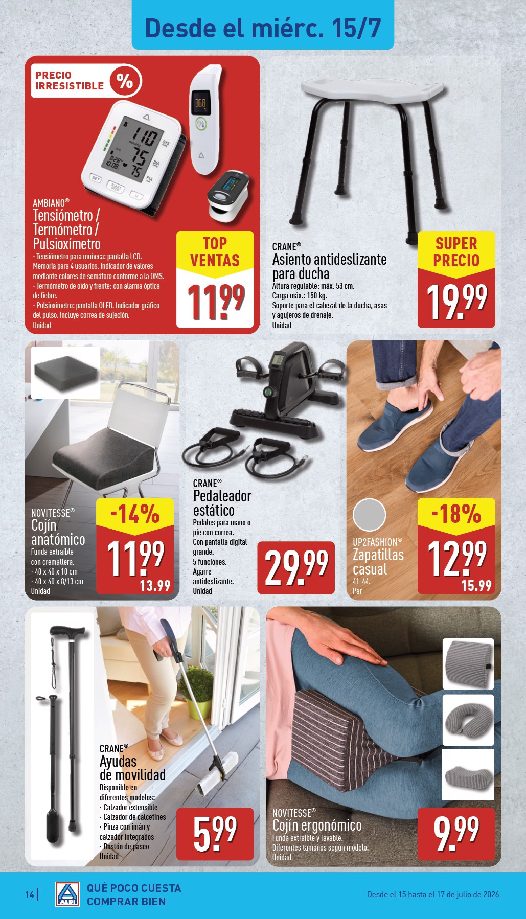 Folleto Aldi · 13 de julio de 2026 – 19 de julio de 2026 — Página 14