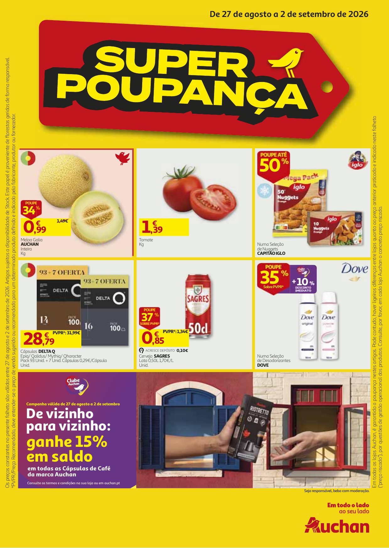 Capa do folheto Auchan · 27 de agosto a 2 de setembro de 2026