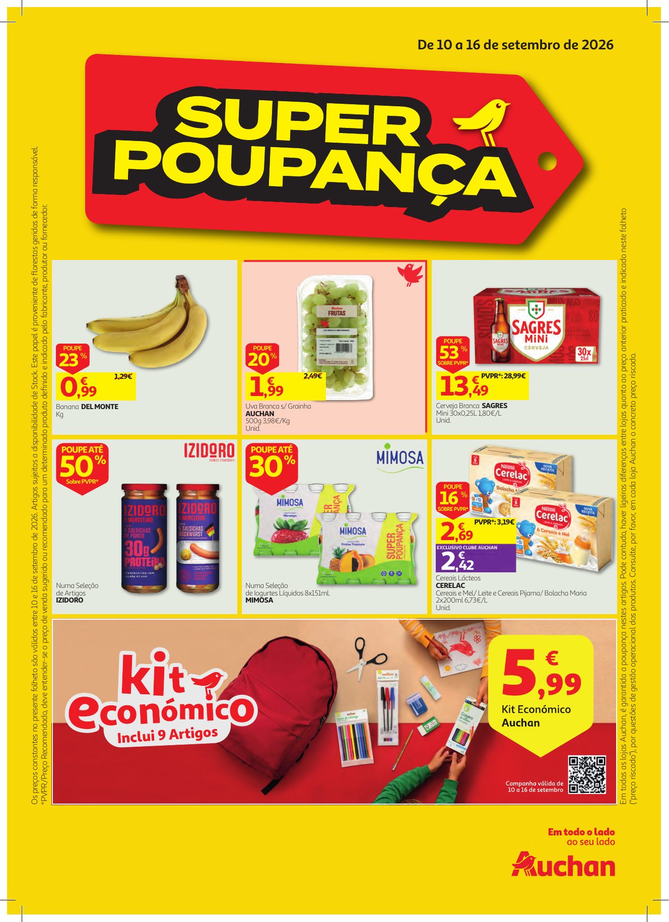 Capa do folheto Auchan · 10 a 16 de setembro de 2026