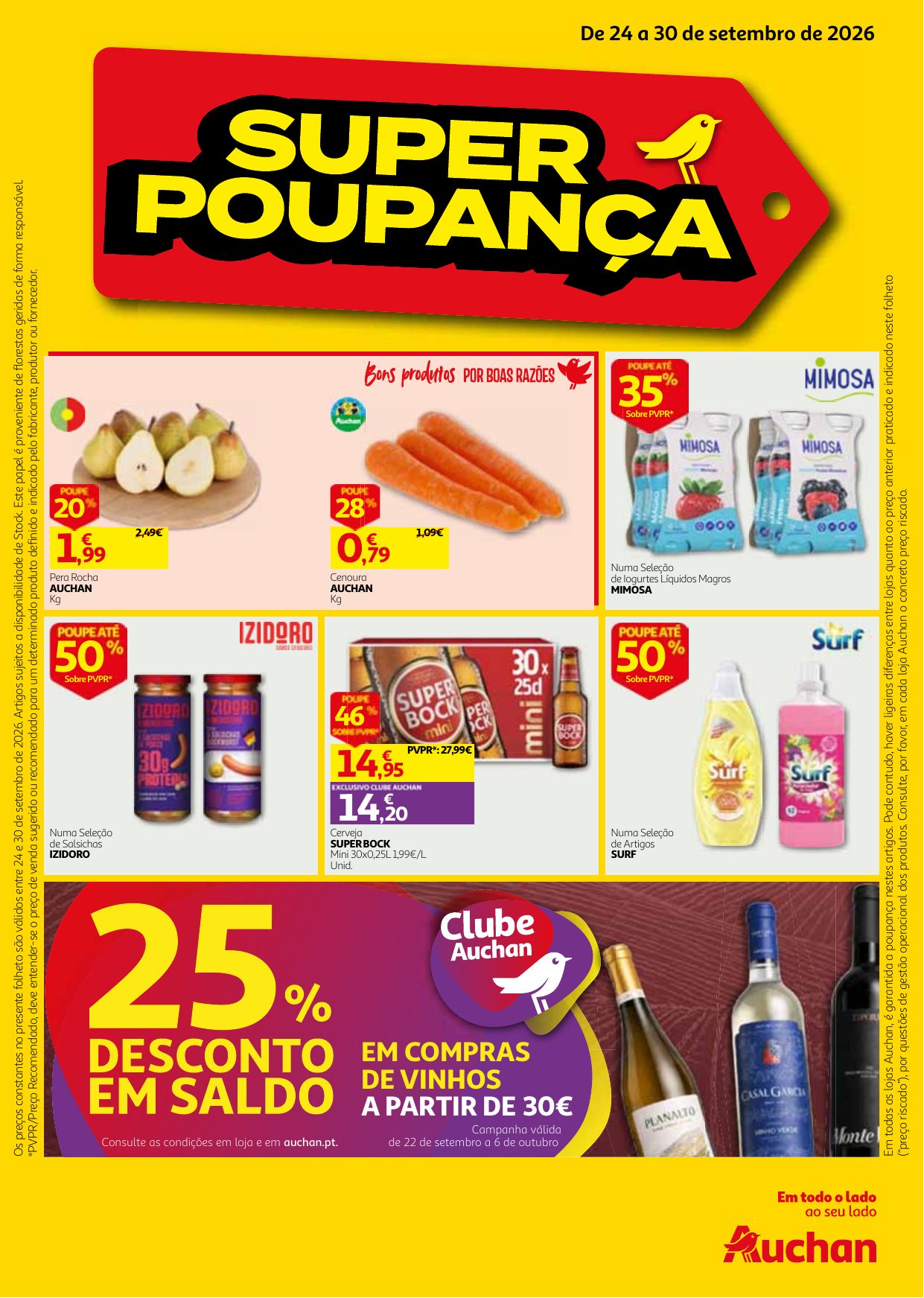 Capa do folheto Auchan · 24 a 30 de setembro de 2026