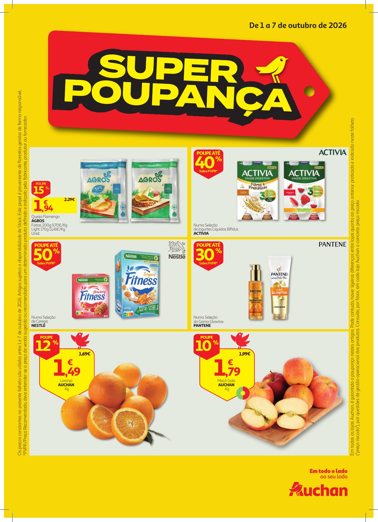 Capa do folheto Auchan · 1 a 7 de outubro de 2026