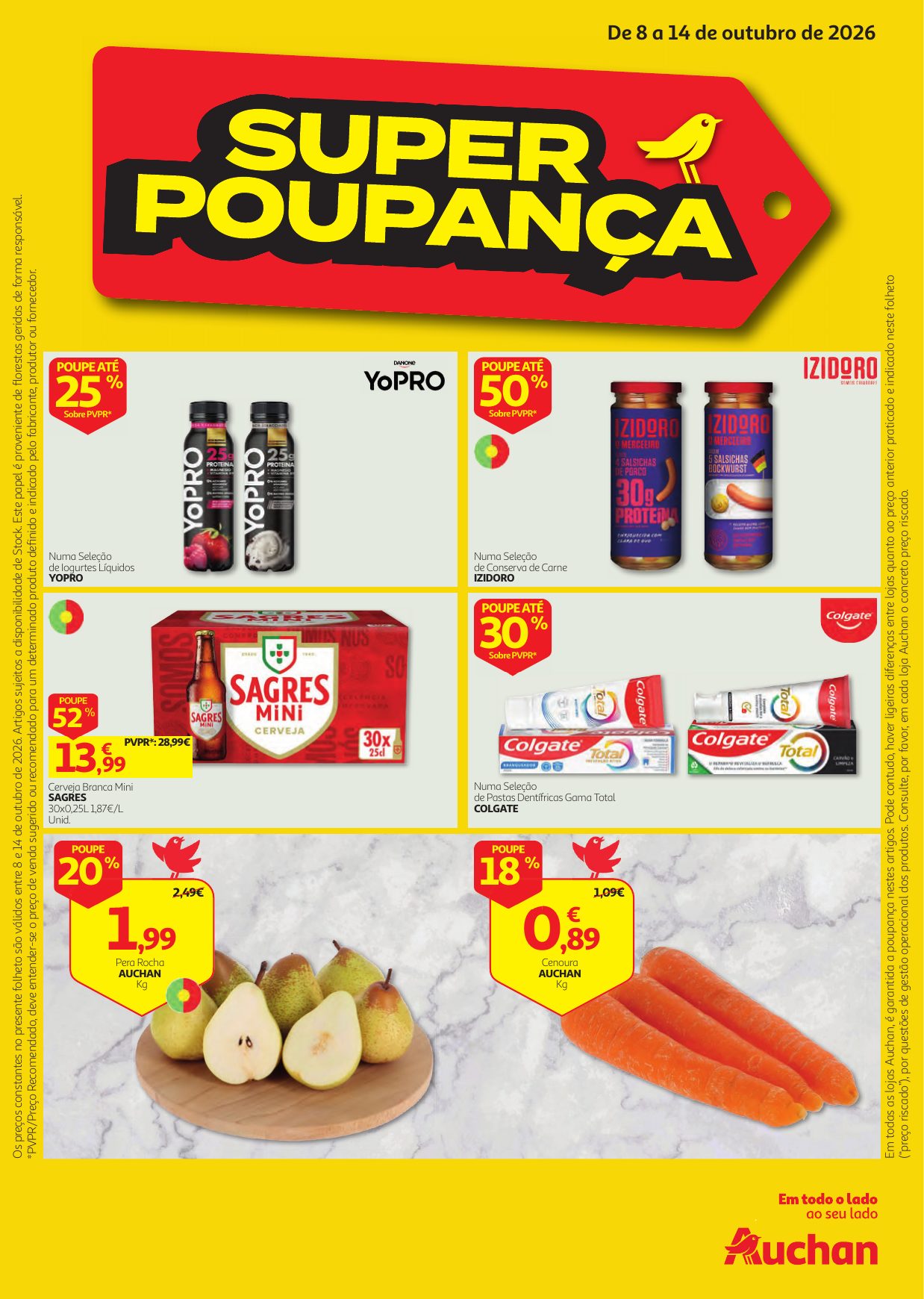 Capa do folheto Auchan · 8 a 14 de outubro de 2026