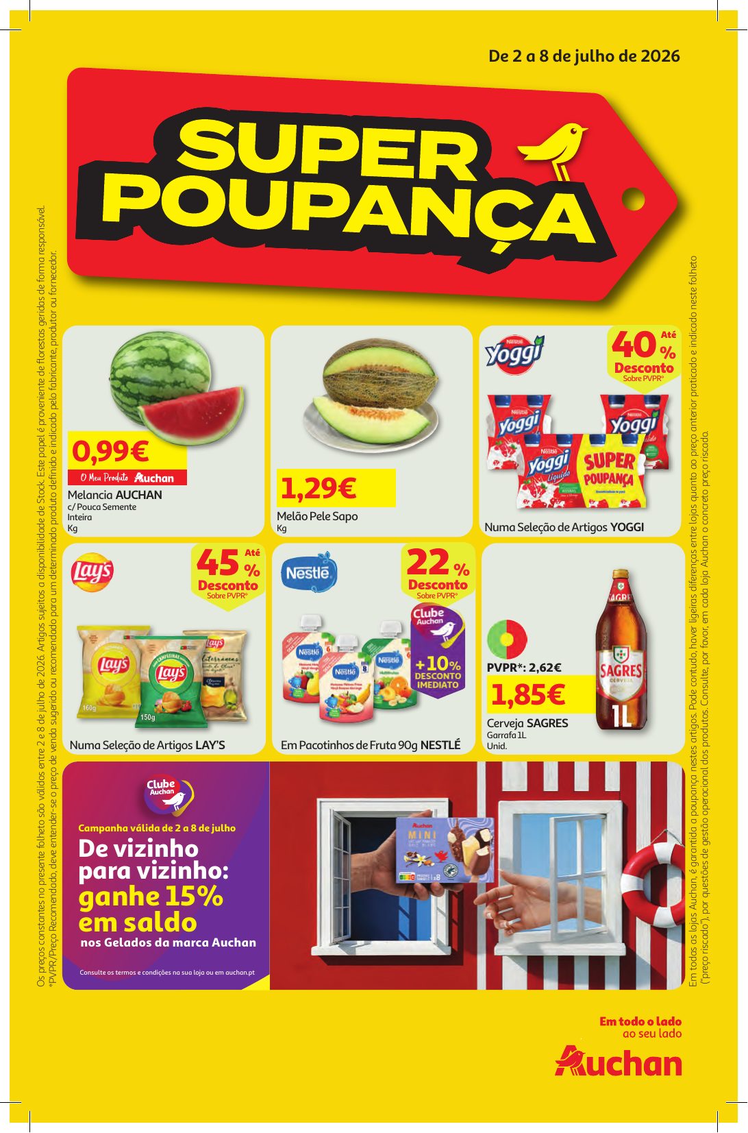 Capa do folheto Auchan · 2 a 8 de julho de 2026
