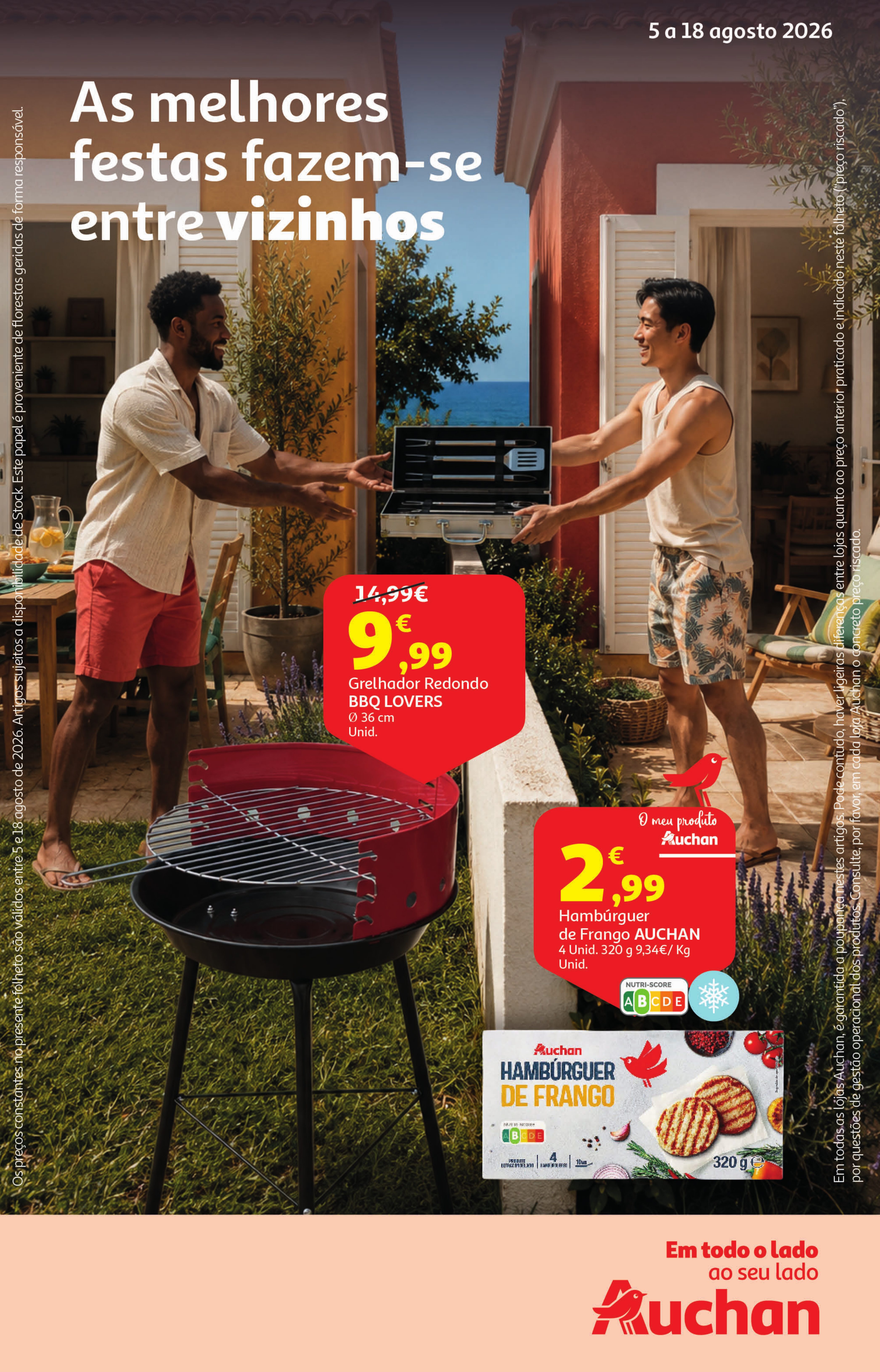 Capa do folheto Auchan · 5 a 18 de agosto de 2026