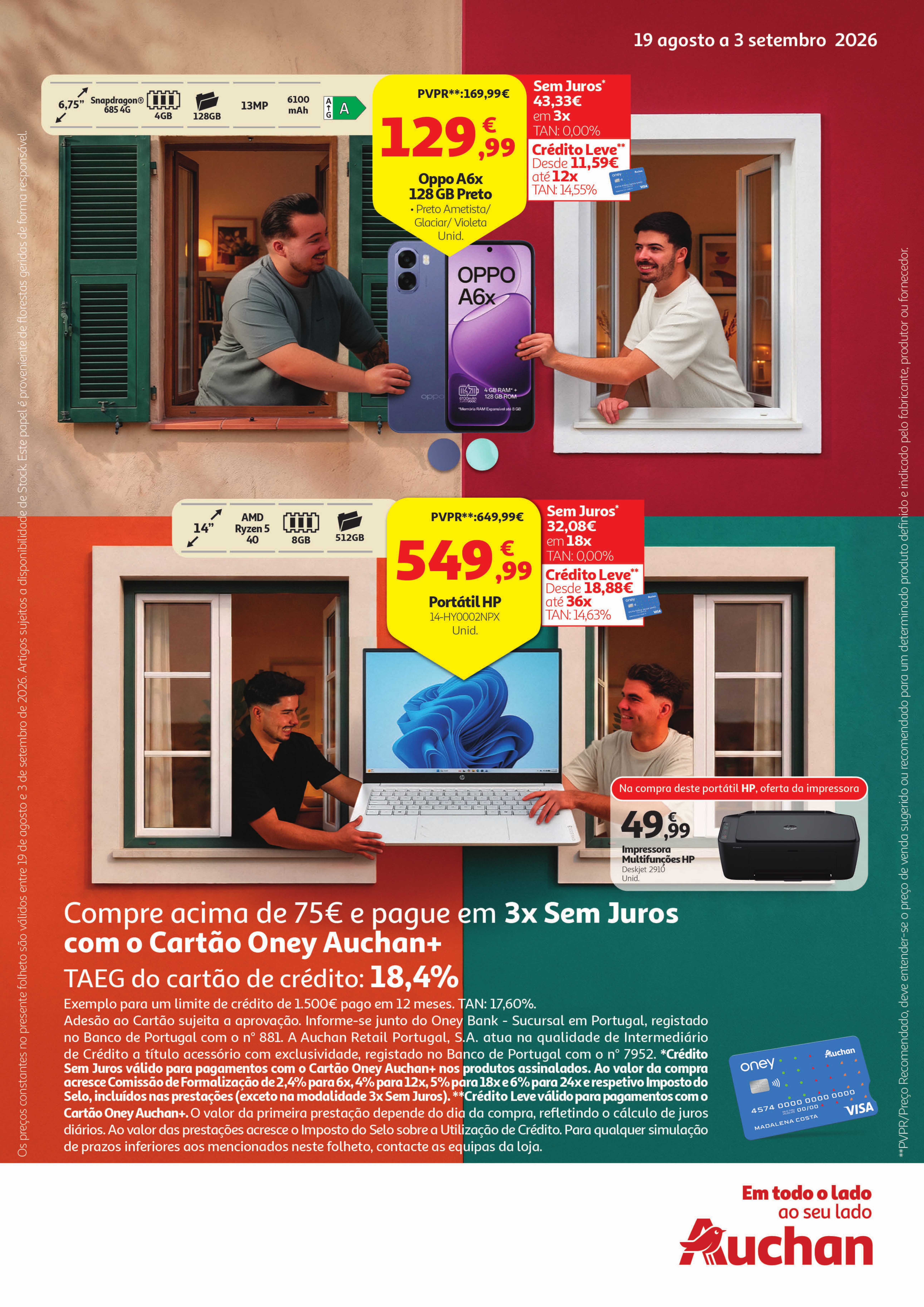 Capa do folheto Auchan · 19 de agosto a 3 de setembro de 2026