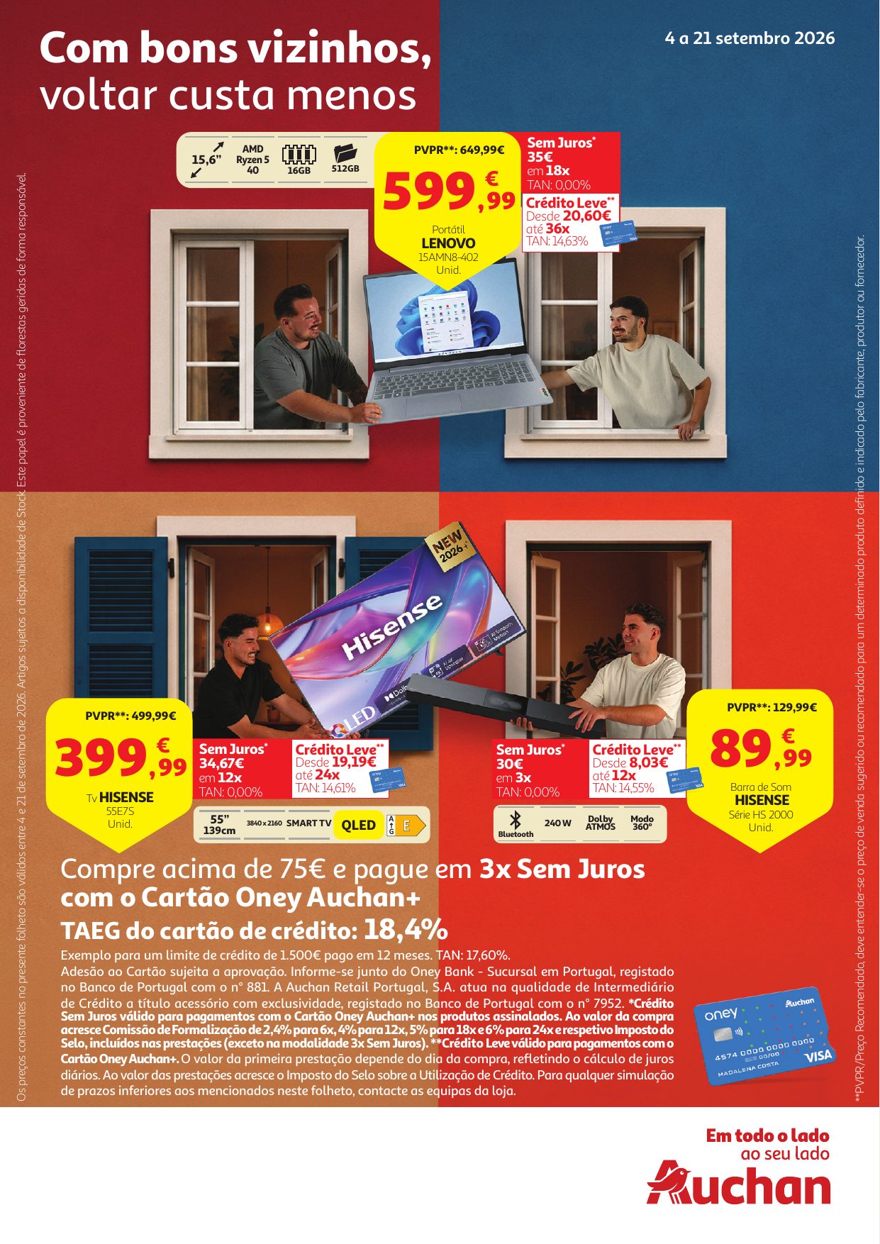 Capa do folheto Auchan · 4 a 21 de setembro de 2026