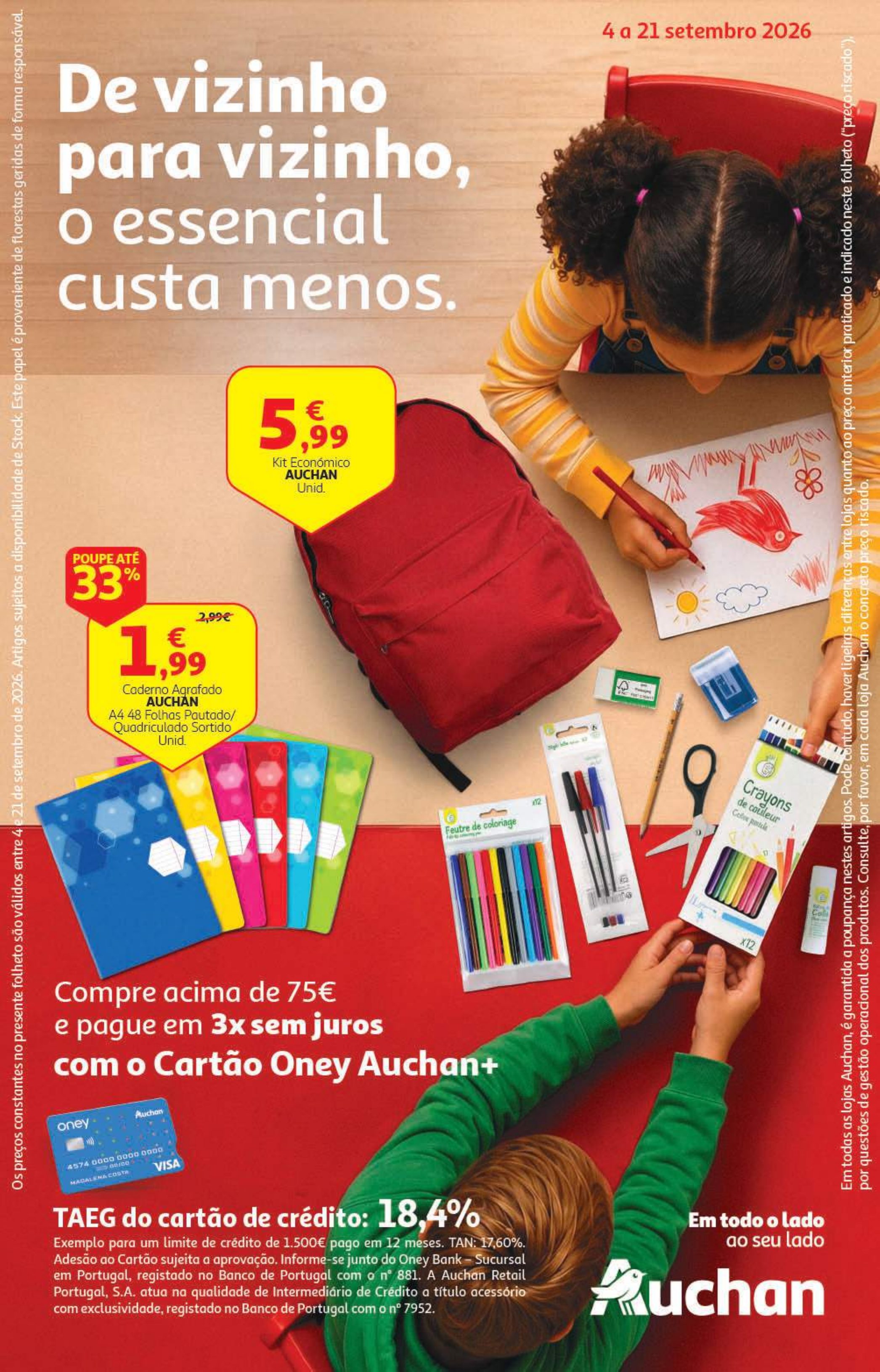 Capa do folheto Auchan · 4 a 21 de setembro de 2026