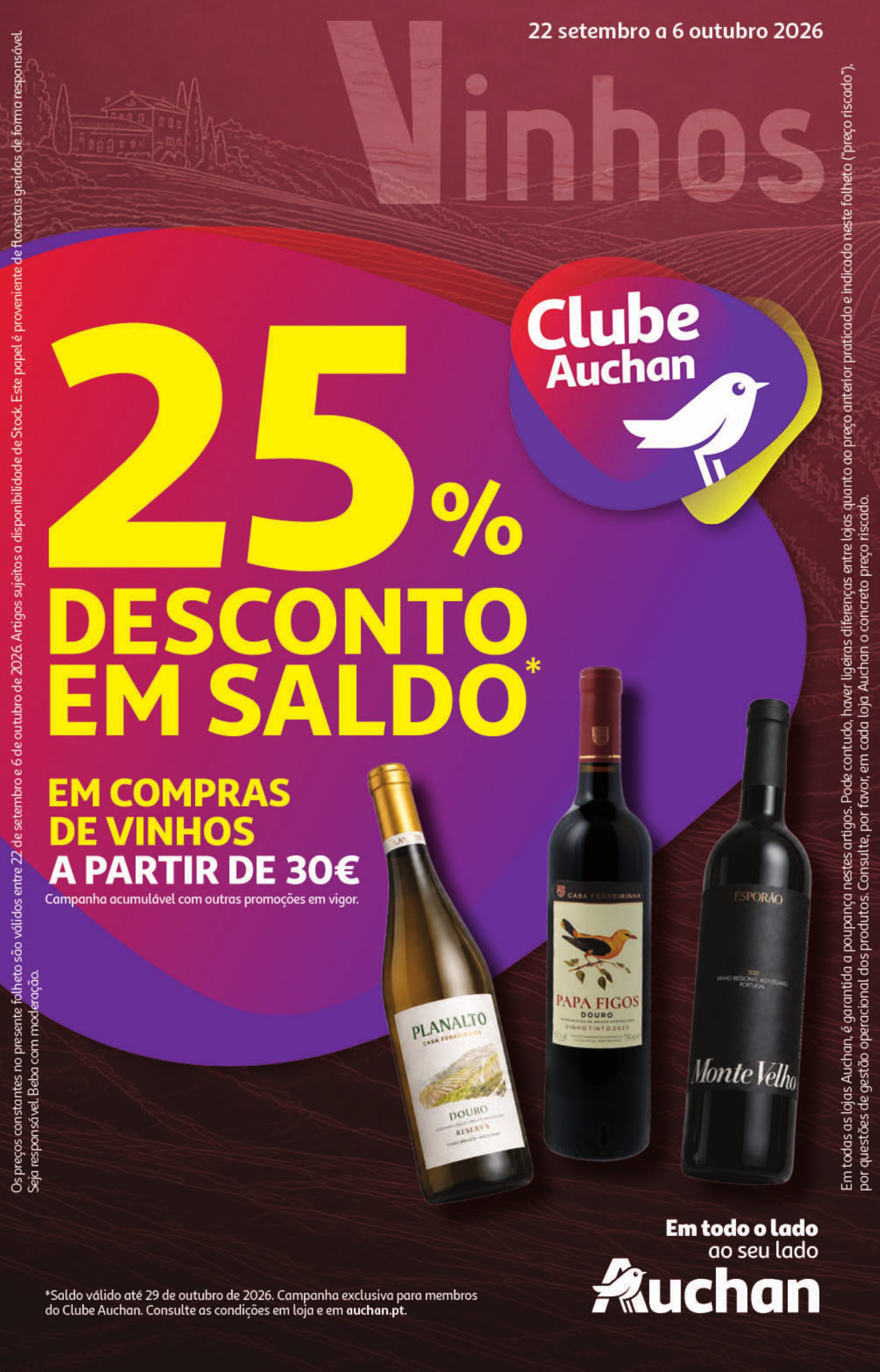 Capa do folheto Auchan · 22 de setembro a 6 de outubro de 2026