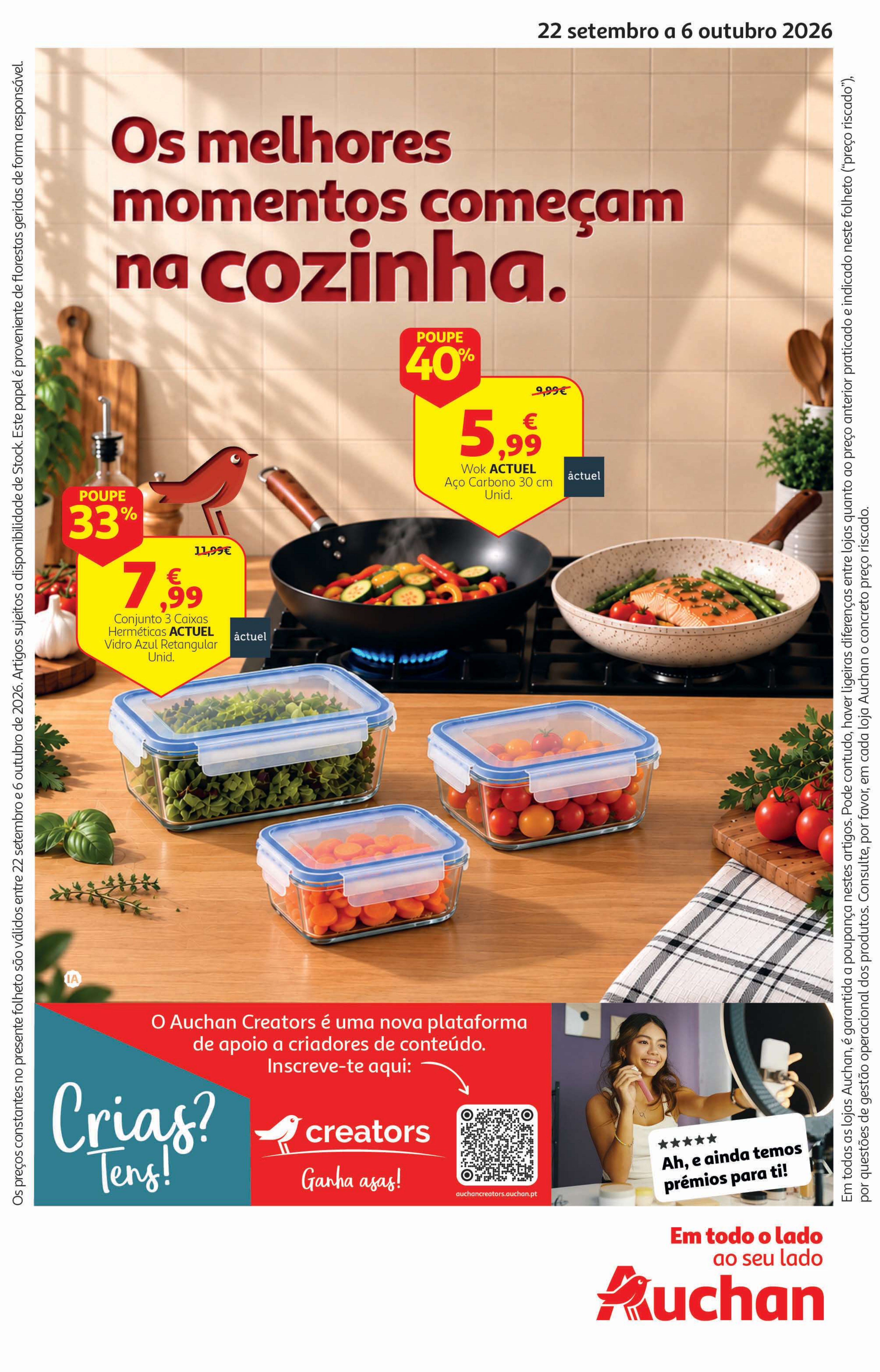 Capa do folheto Auchan · 22 de setembro a 6 de outubro de 2026