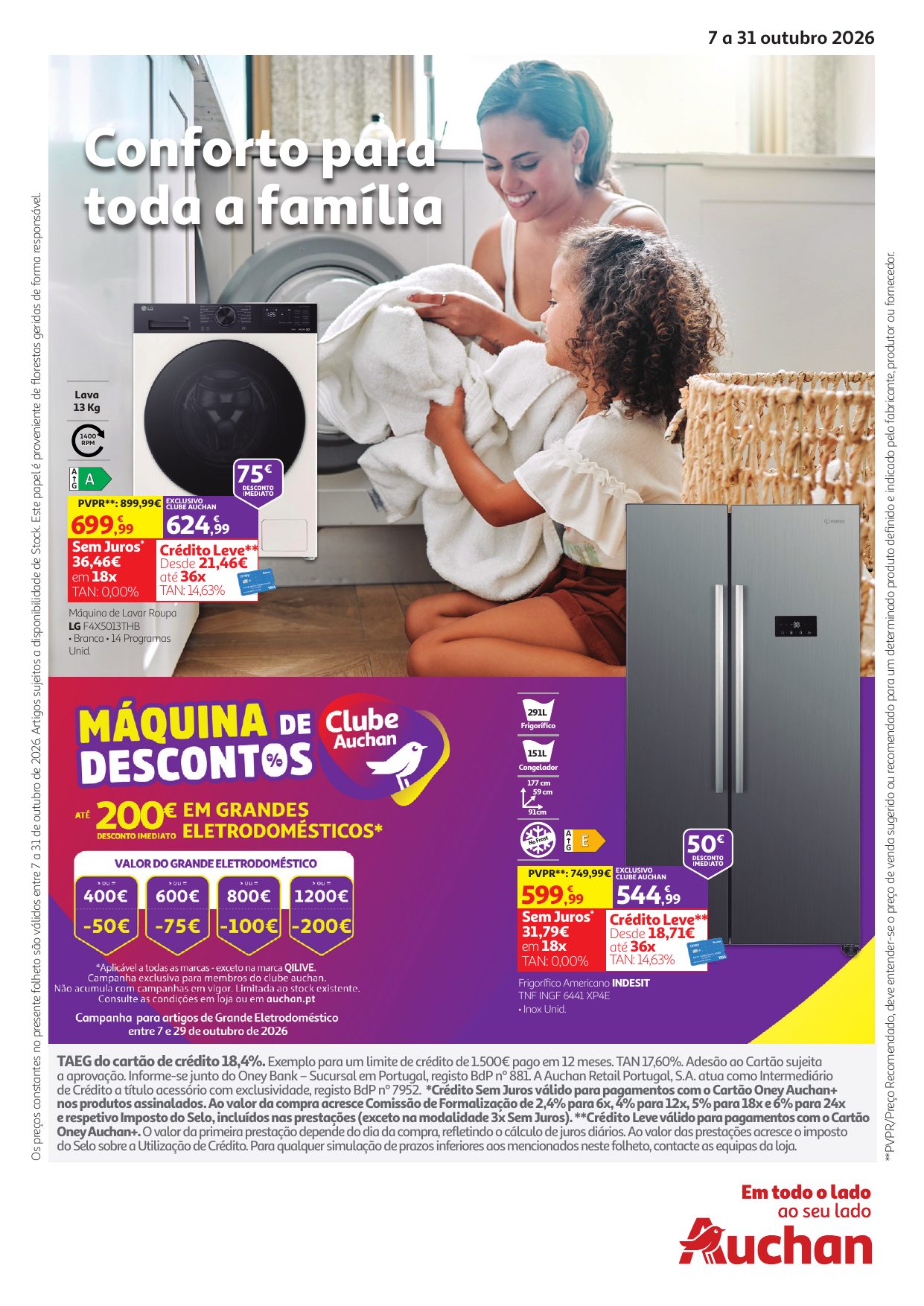 Capa do folheto Auchan · 7 a 31 de outubro de 2026