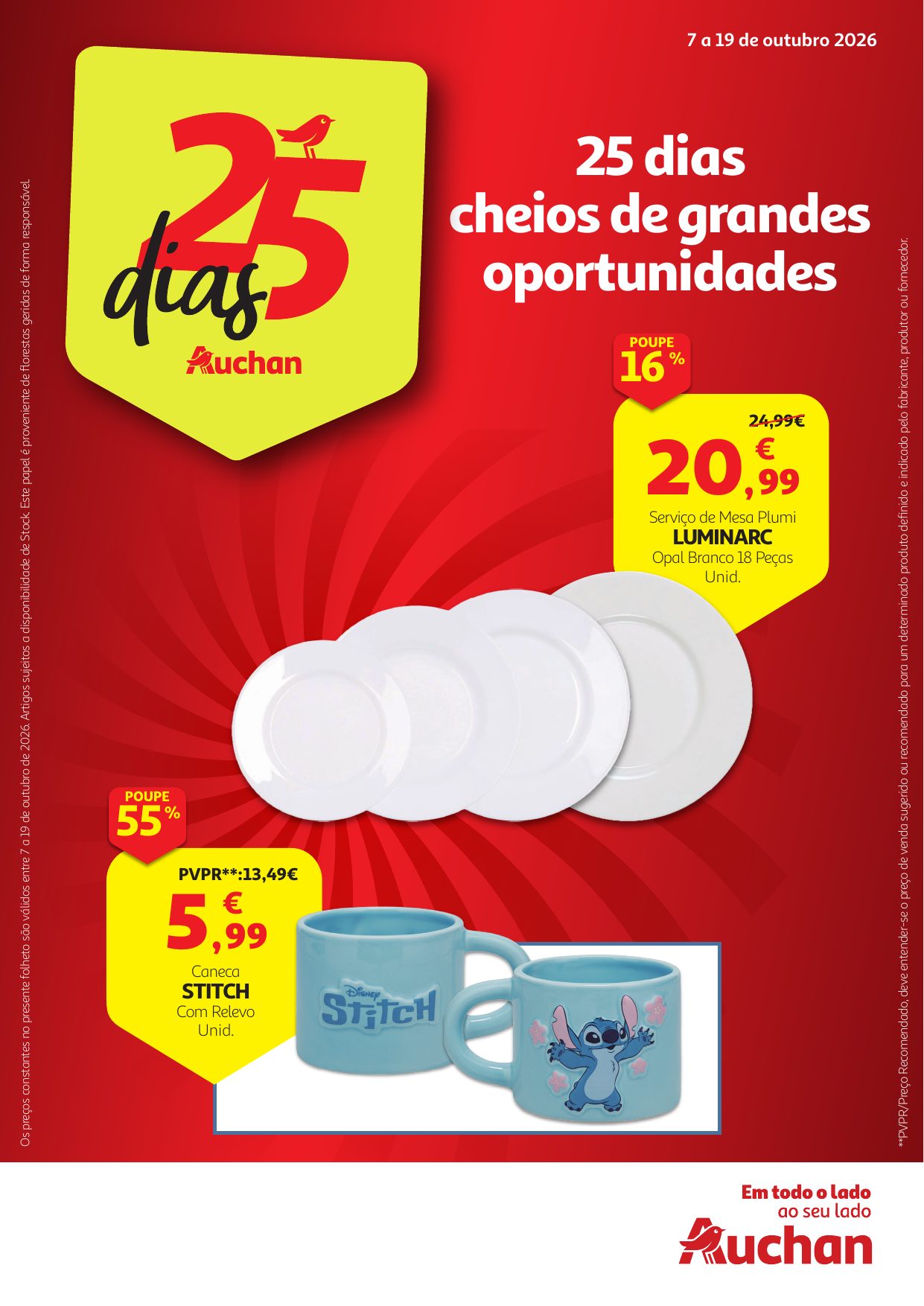 Capa do folheto Auchan · 7 a 19 de outubro de 2026
