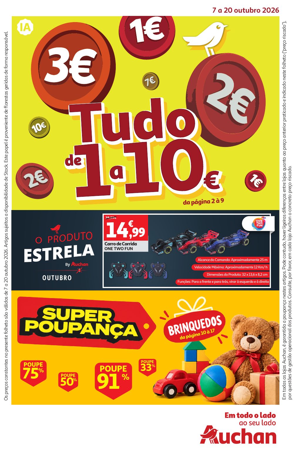 Capa do folheto Auchan · 7 a 20 de outubro de 2026