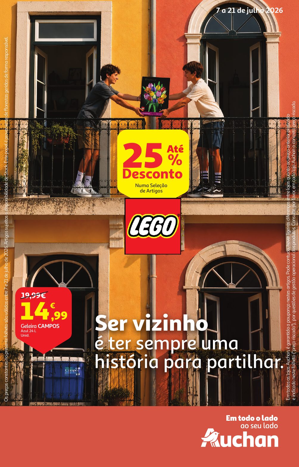 Capa do folheto Auchan · 7 a 21 de julho de 2026