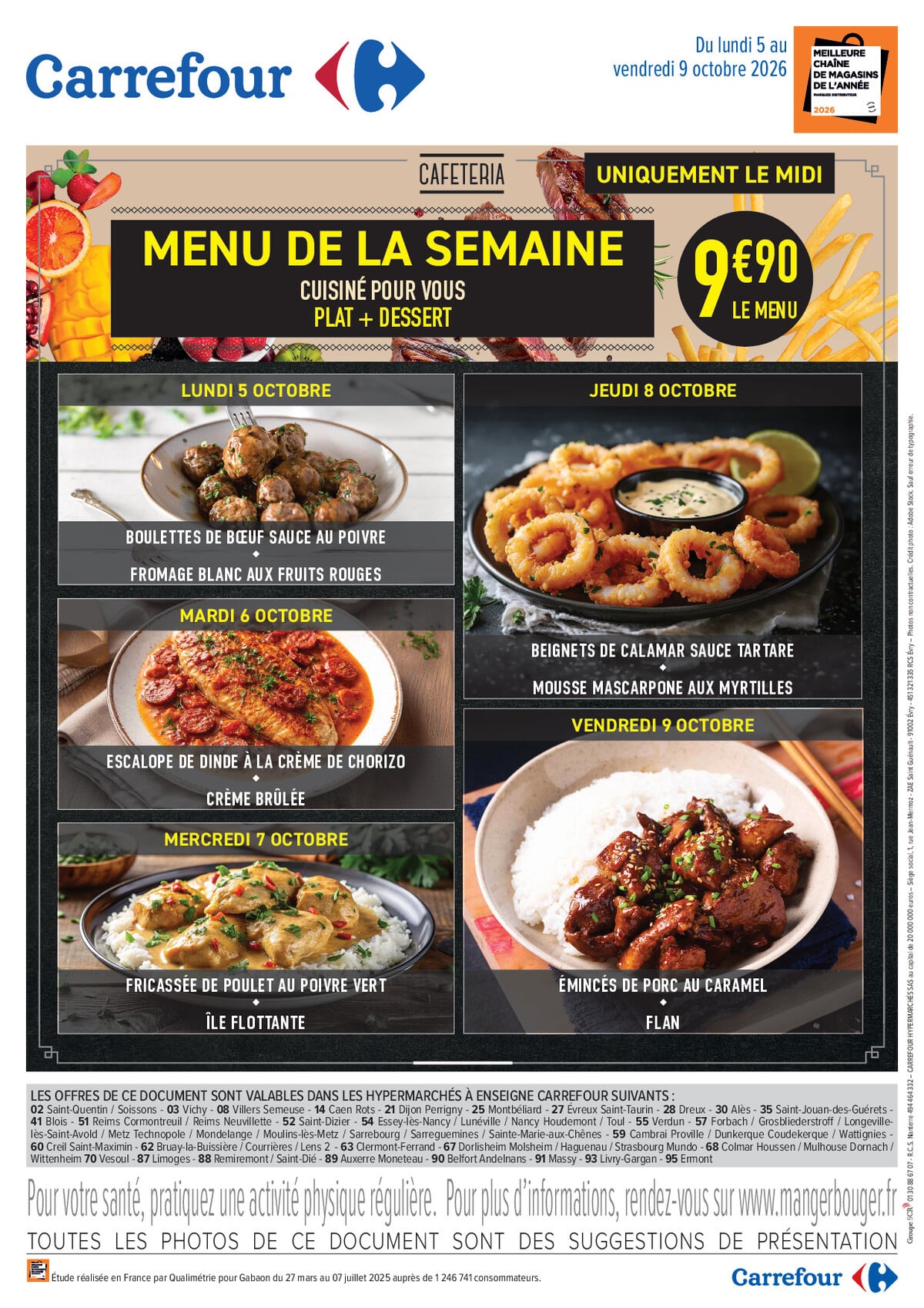 Catalogue Carrefour · Menu De La Semaine