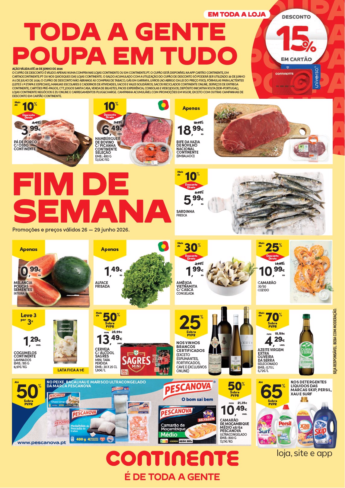 Capa do folheto Pingo Doce · 26 a 29 de junho de 2026