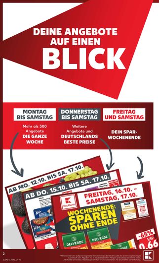 Titelseite des Kaufland Prospekts, gültig vom 12.10.2026 bis 17.10.2026