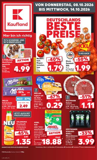 Titelseite des Kaufland Prospekts, gültig vom 08.10.2026 bis 14.10.2026