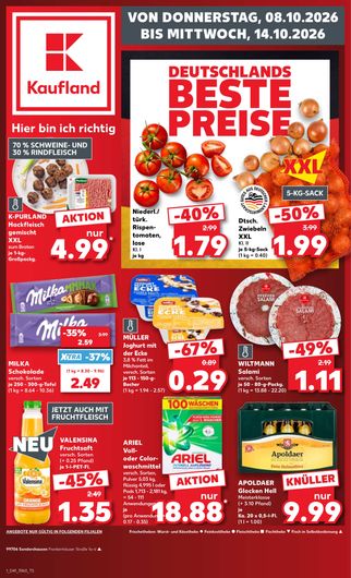 Titelseite des Kaufland Prospekts, gültig vom 08.10.2026 bis 14.10.2026