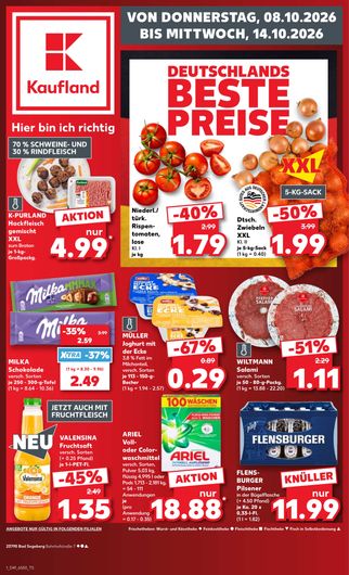 Titelseite des Kaufland Prospekts, gültig vom 08.10.2026 bis 14.10.2026