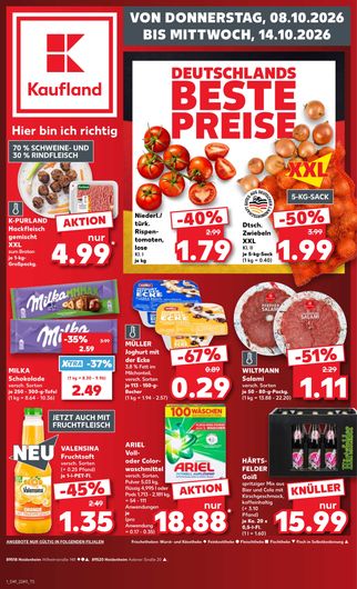 Titelseite des Kaufland Prospekts, gültig vom 08.10.2026 bis 14.10.2026