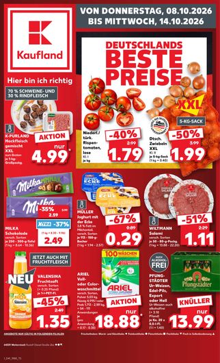Titelseite des Kaufland Prospekts, gültig vom 08.10.2026 bis 14.10.2026