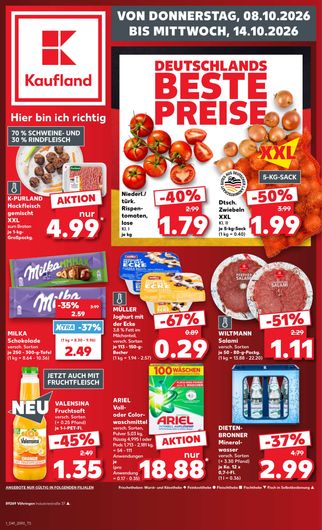 Titelseite des Kaufland Prospekts, gültig vom 08.10.2026 bis 14.10.2026