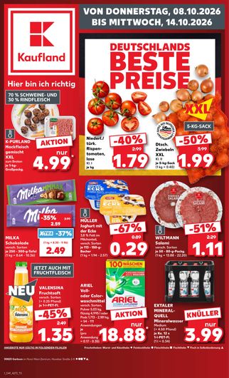 Titelseite des Kaufland Prospekts, gültig vom 08.10.2026 bis 14.10.2026