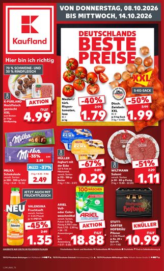 Titelseite des Kaufland Prospekts, gültig vom 08.10.2026 bis 14.10.2026