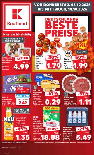Titelseite des Kaufland Prospekts, gültig vom 08.10.2026 bis 14.10.2026
