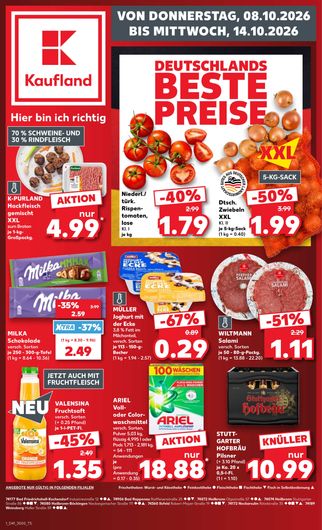 Titelseite des Kaufland Prospekts, gültig vom 08.10.2026 bis 14.10.2026
