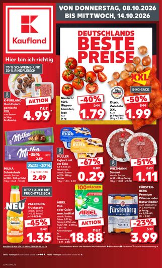 Titelseite des Kaufland Prospekts, gültig vom 08.10.2026 bis 14.10.2026