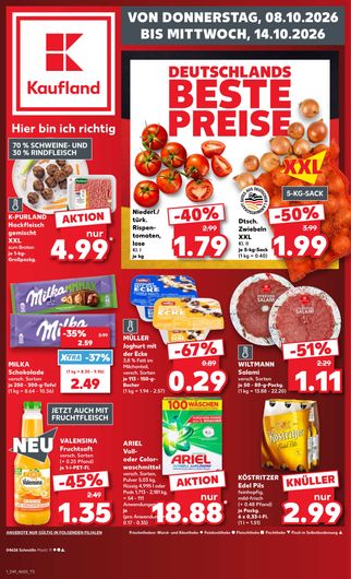Titelseite des Kaufland Prospekts, gültig vom 08.10.2026 bis 14.10.2026