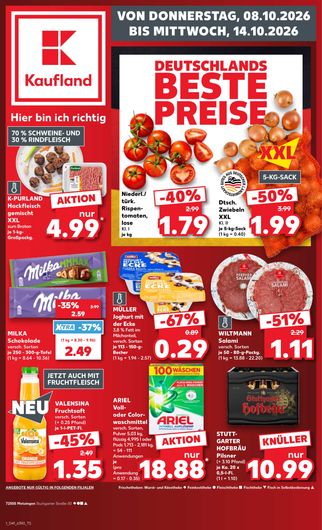 Titelseite des Kaufland Prospekts, gültig vom 08.10.2026 bis 14.10.2026