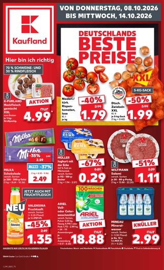 Titelseite des Kaufland Prospekts, gültig vom 08.10.2026 bis 14.10.2026
