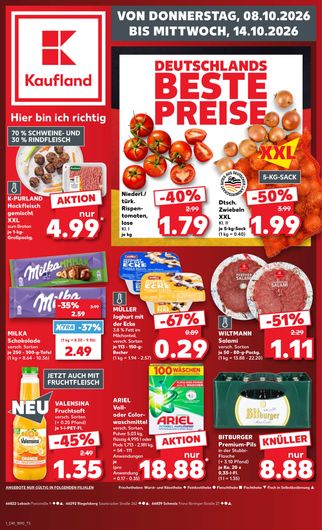 Titelseite des Kaufland Prospekts, gültig vom 08.10.2026 bis 14.10.2026