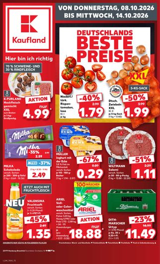 Titelseite des Kaufland Prospekts, gültig vom 08.10.2026 bis 14.10.2026