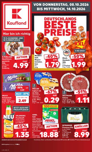 Titelseite des Kaufland Prospekts, gültig vom 08.10.2026 bis 14.10.2026