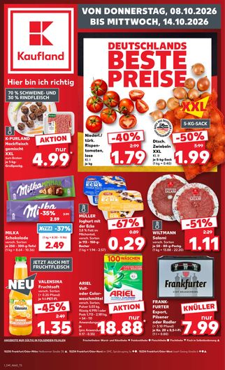 Titelseite des Kaufland Prospekts, gültig vom 08.10.2026 bis 14.10.2026