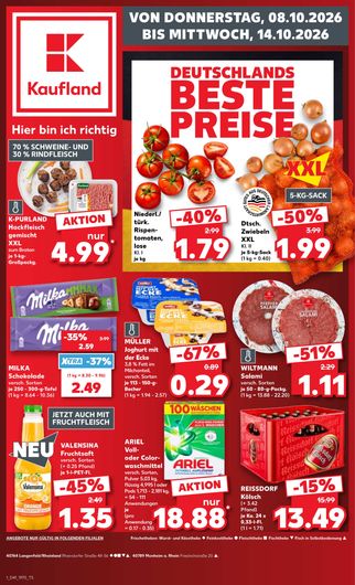 Titelseite des Kaufland Prospekts, gültig vom 08.10.2026 bis 14.10.2026