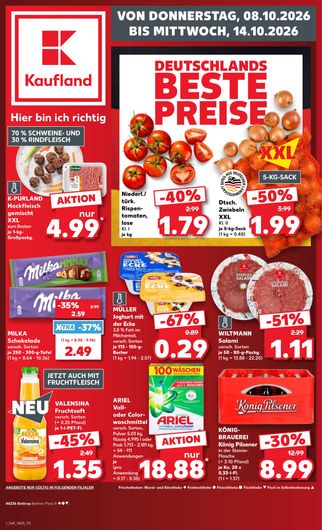 Titelseite des Kaufland Prospekts, gültig vom 08.10.2026 bis 14.10.2026