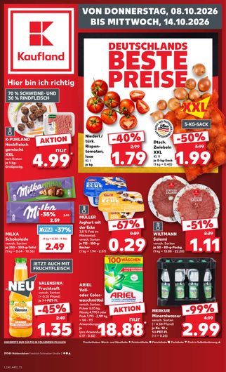 Titelseite des Kaufland Prospekts, gültig vom 08.10.2026 bis 14.10.2026