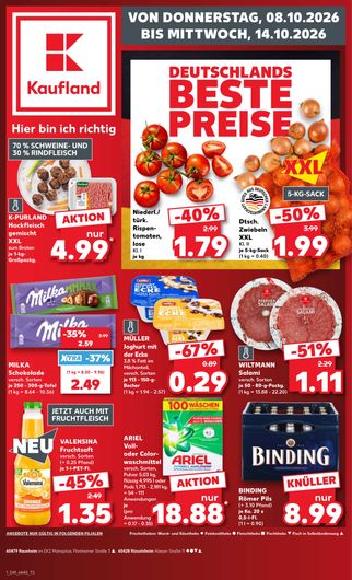 Titelseite des Kaufland Prospekts, gültig vom 08.10.2026 bis 14.10.2026