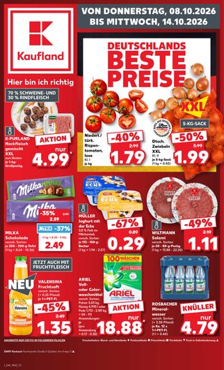 Titelseite des Kaufland Prospekts, gültig vom 08.10.2026 bis 14.10.2026