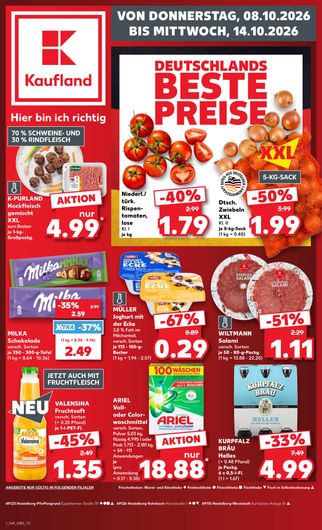 Titelseite des Kaufland Prospekts, gültig vom 08.10.2026 bis 14.10.2026