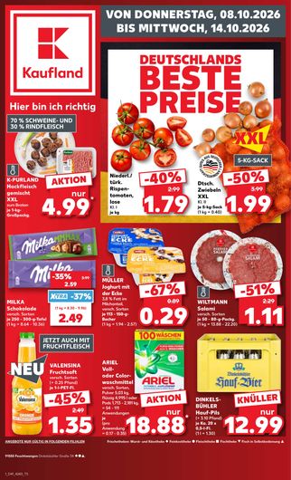 Titelseite des Kaufland Prospekts, gültig vom 08.10.2026 bis 14.10.2026