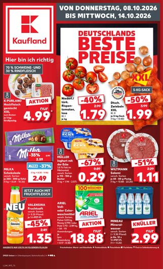 Titelseite des Kaufland Prospekts, gültig vom 08.10.2026 bis 14.10.2026