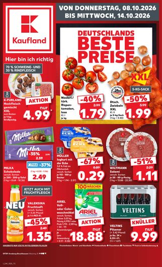 Titelseite des Kaufland Prospekts, gültig vom 08.10.2026 bis 14.10.2026