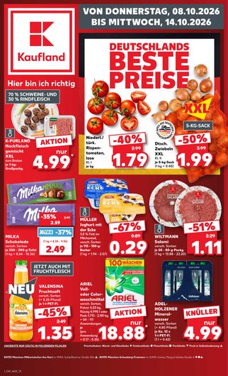 Titelseite des Kaufland Prospekts, gültig vom 08.10.2026 bis 14.10.2026